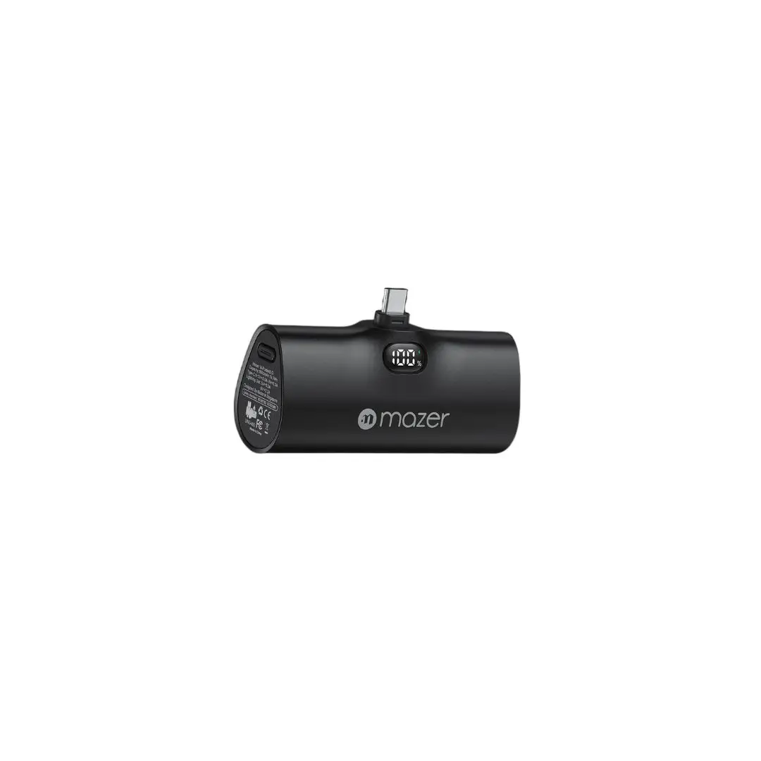 MAZER PowerCharge SuperMini 5000mAh PD20W Power Bank (Built-in USB-C Connector)